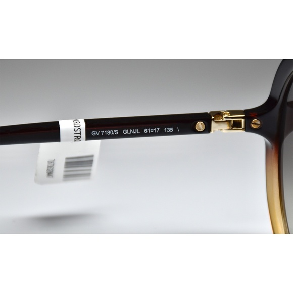 GIVENCHY GV7180/S GLNJL BROWN/YELLOW GRADIENT BROWN FLASH ROUND SUNGLASSES. 61mm - Picture 11 of 13